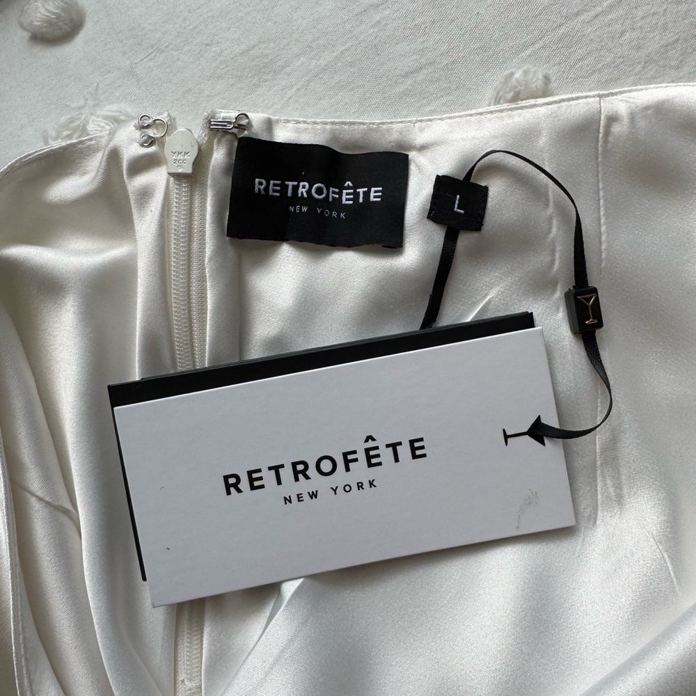 Retrofete Jagger Silk Dress in White Size Large NWT - Picture 13 of 16